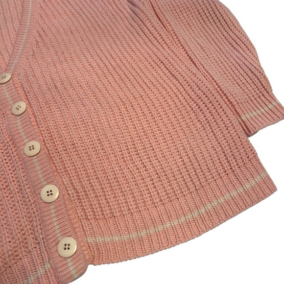 Vintage Noah Plus Pink Knit Cardigan Sweater Women’s M L Cozy 90s Y2K - Picture 3 of 7